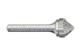 SK-43 1/8x1/16x1/8 90% Included Angle Double Cut Carbide Burr