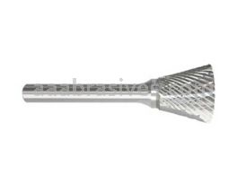 SN-42 1/8x3/16x1/8 Inverted Cone Double Cut Carbide Burr