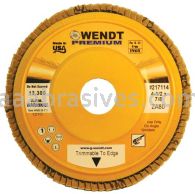 Wendt Abrasives 217112 Premium Zirconia Flap Disc 4-1/2 x 7/8 Trimmable Plastic ZA40