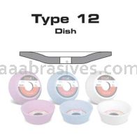 6x3/4x1-1/4, Grinding Wheel, T-12, Vitrified, WA60-K-V, White Premium A/O