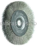 Weiler 00104 4" Narrow Face Crimped Wire Wheel .006" Steel Fill 1/2"-3/8" Arbor Hole