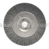 Weiler 00184 4" Narrow Face Crimped Wire Wheel .0118" Stainless Steel Fill 1/2"-3/8" Arbor Hole