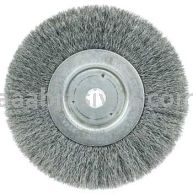 Weiler 01045 6" Narrow Face Crimped Wire Wheel .008" Steel Fill 5/8"-1/2" Arbor Hole