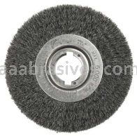 Weiler 01049 6" Narrow Face Crimped Wire Wheel .008" Steel Fill 1-1/4" Arbor Hole