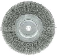 Weiler 01075 6" Narrow Face Crimped Wire Wheel .014" Steel Fill 5/8"-1/2" Arbor Hole