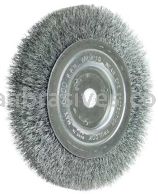 Weiler 01095 6" Narrow Face Crimped Wire Wheel Short Trim .008" Steel Fill 5/8"-1/2" Arbor Hole