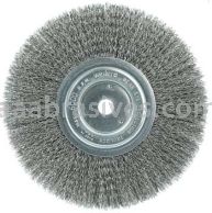 Weiler 01175 8" Narrow Face Crimped Wire Wheel .014" Steel Fill 5/8" Arbor Hole