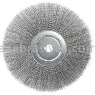 Weiler 01349 15" Narrow Face Crimped Wire Wheel .014" Steel Fill 1-1/4" Arbor Hole