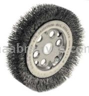 Weiler 01501 4-1/4" Maximum Density Crimped Wire Wheel .0118" Steel Fill 5/8"-1/2" Arbor Hole