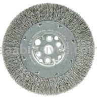 Weiler 01508 6" Maximum Density Crimped Wire Wheel .0118" Stainless Steel Fill 5/8"-1/2" Arbor Hole
