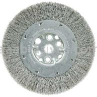 Weiler 01509 6" Maximum Density Crimped Wire Wheel .014" Stainless Steel Fill 5/8"-1/2" Arbor Hole