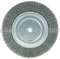 Weiler 01515 8" Maximum Density Crimped Wire Wheel .014" Steel Fill 5/8" Arbor Hole