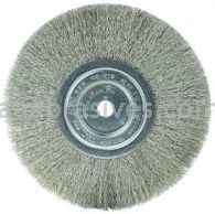 Weiler 01795 8" Narrow Face Crimped Wire Wheel .0104" Stainless Steel Fill 5/8" Arbor Hole