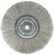Weiler 01805 8" Narrow Face Crimped Wire Wheel .0118" Stainless Steel Fill 5/8" Arbor Hole