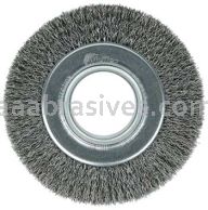 Weiler 03070 6" Wide Face Crimped Wire Wheel .014" Steel Fill 2" Arbor Hole