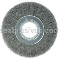 Weiler 03090 7" Wide Face Crimped Wire Wheel .0118" Steel Fill 2" Arbor Hole