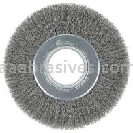 Weiler 03100 7" Wide Face Crimped Wire Wheel .014" Steel Fill 2" Arbor Hole