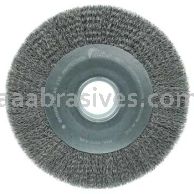 Weiler 03190 10" Wide Face Crimped Wire Wheel .0118" Steel Fill 2" Arbor Hole