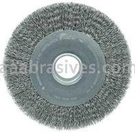 Weiler 03200 10" Wide Face Crimped Wire Wheel .014" Steel Fill 2" Arbor Hole