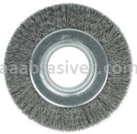 Weiler 06080 6" Medium Face Crimped Wire Wheel .014" Steel Fill 2" Arbor Hole