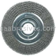 Weiler 06160 10" Medium Face Crimped Wire Wheel .014" Steel Fill 2" Arbor Hole