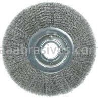 Weiler 06190 12" Medium Face Crimped Wire Wheel .014" Steel Fill 2" Arbor Hole