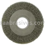 Weiler 06620 8" Medium Face Crimped Wire Wheel .020" Steel Fill 2" Arbor Hole