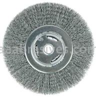 Weiler 06655 Wolverine 7" Wide Face Bench Grinder Wheel .014" Crimped Steel Wire Fill 5/8" Arbor Hole