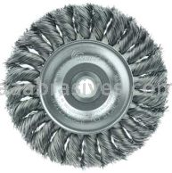Weiler 08034 4" Standard Twist Knot Wire Wheel .0118" Steel Fill 1/2"-3/8" Arbor Hole