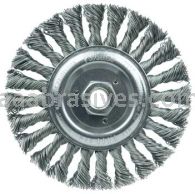Weiler 08106 6" Standard Twist Knot Wire Wheel .023" Steel Fill 5/8"-11 UNC Nut