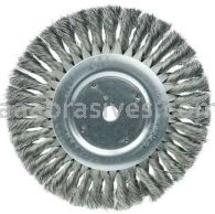 Weiler 08125 8" Standard Twist Knot Wire Wheel .0118" Steel Fill 5/8" Arbor Hole