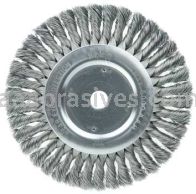 Weiler 08138 8" Standard Twist Knot Wire Wheel .014" Steel Fill 3/4" Arbor Hole