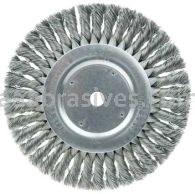Weiler 08155 8" Standard Twist Knot Wire Wheel .023" Steel Fill 5/8" Arbor Hole
