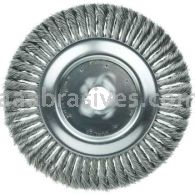 Weiler 08179 10" Standard Twist Knot Wire Wheel .014" Steel Fill 1-1/4" Arbor Hole