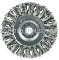 Weiler 08274 3" Standard Twist Knot Wire Wheel .020" Stainless Steel Fill 1/2"-3/8" Arbor Hole