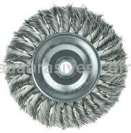 Weiler 08284 4" Standard Twist Knot Wire Wheel .0118" Stainless Steel Fill 1/2"-3/8" Arbor Hole