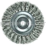 Weiler 08314 4" Standard Twist Knot Wire Wheel .020" Stainless Steel Fill 1/2"-3/8" Arbor Hole