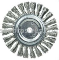 Weiler 08325 6" Standard Twist Knot Wire Wheel .0118" Stainless Steel Fill 5/8"-1/2" Arbor Hole