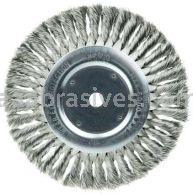 Weiler 08375 8" Standard Twist Knot Wire Wheel .0118" Stainless Steel Fill 5/8" Arbor Hole