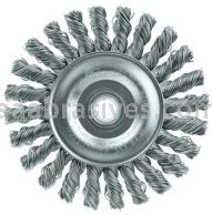 Weiler 08534 4" Cable Twist Knot Wire Wheel .020" Steel Fill 1/2"-3/8" Arbor Hole