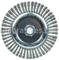 Weiler 08766V Stringer Bead Wire Wheel 6" .020" Steel Wire Fill 5/8"-11 UNC Nut Vending Ready