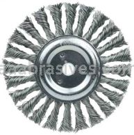 Weiler 08775 Roughneck Jr. 6" Filler Pass Weld Cleaning Brush .023" Steel Wire Fill 5/8"-1/2" Arbor Hole