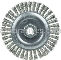 Weiler 08806 Roughneck Jr. 5" Root Pass Weld Cleaning Brush .020 Stainless Steel Wire 5/8"-11 UNC Nut