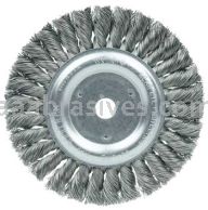 Weiler 08975 6" Standard Twist Knot Wire Wheel .016" Steel Fill 5/8"-1/2" Arbor Hole