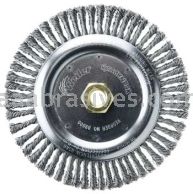 Weiler 09000V Roughneck 7" Root Pass Weld Cleaning Brush .020" Steel Wire Fill 5/8"-11 UNC Nut Vending Ready