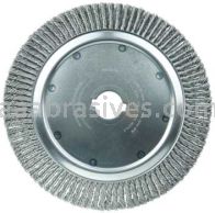 Weiler 09080 15" Extra High Density Standard Twist Knot Wire Wheel .020" Steel Fill 2" Arbor Hole