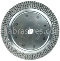 Weiler 09089 15" Extra High Density Standard Twist Knot Wire Wheel .020" Steel Fill 1-1/4" Arbor Hole