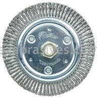Weiler 09100 Roughneck Sr. 7" Root Pass Weld Cleaning Brush .020" Steel Wire Fill 5/8"-11 UNC Nut