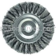 Weiler 09134 4" Standard Twist Knot Wire Wheel .0118" Steel Fill 1/2"-3/8" Arbor Hole