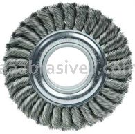 Weiler 09180 6" Standard Twist Knot Wire Wheel .016" Steel Fill 2" Arbor Hole